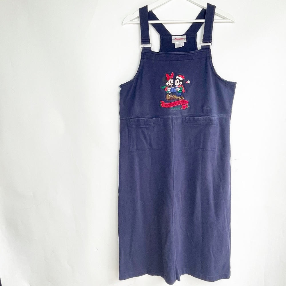 Disney Mickey Minnie Mouse Sz L Large Dress Skirtall Hometown Holidays Vintage